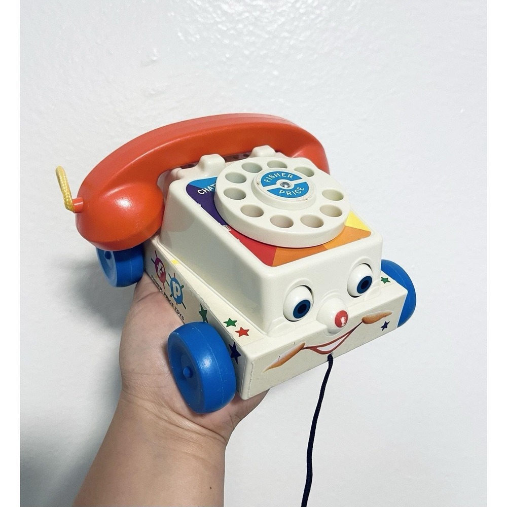 Fisher Price  2009 Mattel Chatter Phone Telephone Pull String Toy Classic Rotary
